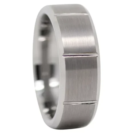 FTR-080-BRUSHED-TUNGSTEN-8MM-MENS-WEDDING-RING-video Brushed Tungsten 8mm Mens Wedding Ring