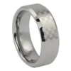 Mens Chequered 8mm Tungsten Ring