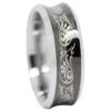 Unique Concave 8mm Black Tungsten Mens Ring