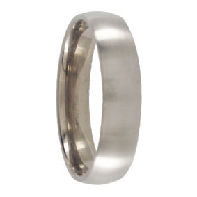 Brushed Titanium Mens Wedding Ring