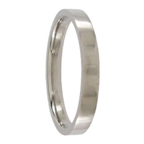 3mm Polished Titanium Mens Wedding Ring