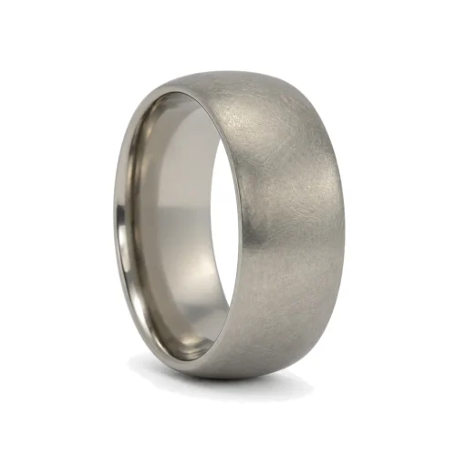 Wide "Comet" 10mm Titanium Mens Ring