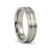 Satin Finish 6mm Titanium Mens Wedding Ring