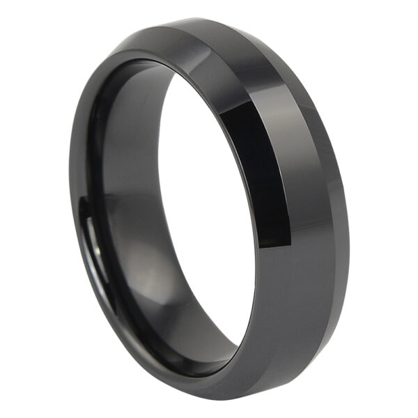 Polished Ceramic 7mm Mens Wedding Ring