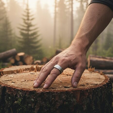 ITR-080-Titanium-Mens-Ring-with-Stone-Brushed-Finish-Lumberjack-_-Woodsman ITR-080-Titanium-Mens-Ring-with-Stone-Brushed-Finish-Lumberjack-_-Woodsman