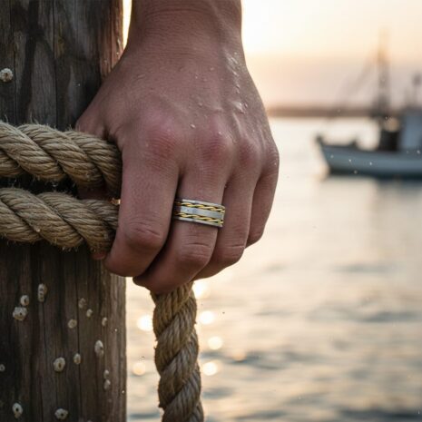ITR-100-Wide-Titanium-Wedding-Band-with-Gold-Chain-Inlay-1-Fisherman-_-Dock-Worker ITR-100-Wide-Titanium-Wedding-Band-with-Gold-Chain-Inlay-1-Fisherman-_-Dock-Worker