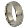Rounded “Comet” Titanium Mens Ring