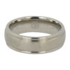 Rounded “Comet” Titanium Mens Ring With Polished Edges