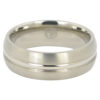 Satin Finish Titanium Wedding Ring With Polished Centerline