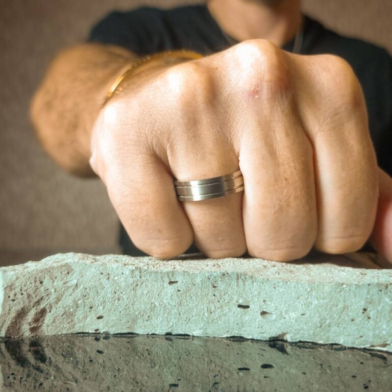 Satin Finish 6mm Titanium Mens Wedding Ring