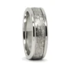 Titanium 6mm Mens Wedding Ring With Carved Centreline