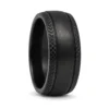 Black Distressed Finish Titanium 8mm Ring