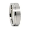 Titanium 6mm Wedding Ring With Offset Groove