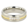 Mens Titanium Wedding Ring With Gold Centreline