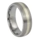 Tungsten 7mm Wedding Ring With Solid Silver Inlay