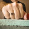 Titanium 7mm Wedding Ring With Solid Silver Inlay