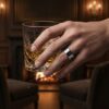 Wide Triple Grooved 8mm Tungsten Ring