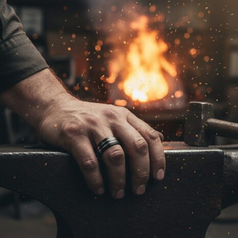 FTR-062-Black-Brushed-Tungsten-Ring-With-Twin-Grooves-Blacksmith FTR-062-Black-Brushed-Tungsten-Ring-With-Twin-Grooves-Blacksmith