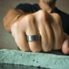 Tungsten and Koa Wood 8mm Mens Ring