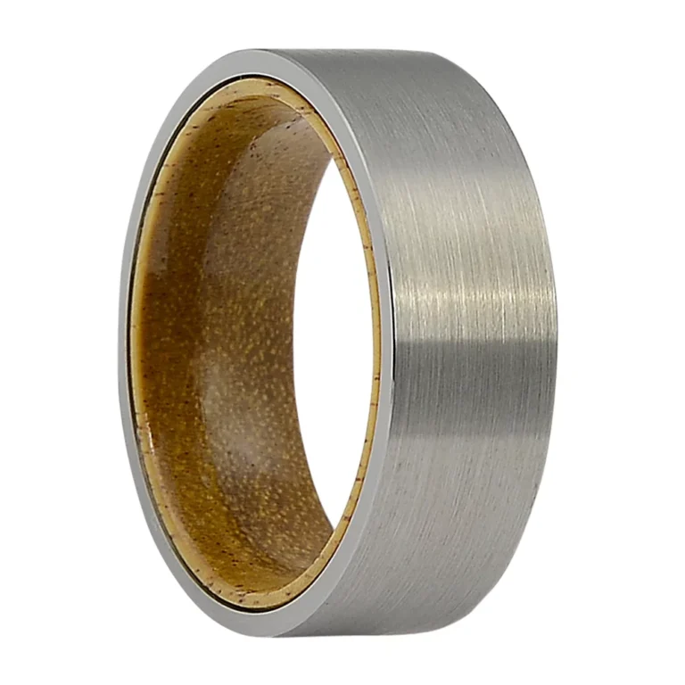Tungsten and Koa Wood 8mm Mens Ring