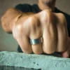 Tungsten and Rosewood 8mm Mens Ring