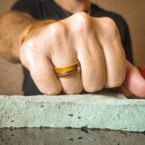 ITR-155-Wood-Titanium-Mens-Rings Koa Wood And Titanium 8mm Mens Wedding Band