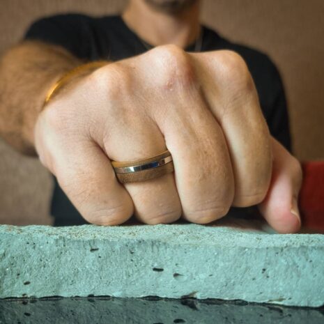 ITR-156-Rosewood-And-Titanium-Mens-Ring-video Rosewood And Titanium 8mm Mens Ring