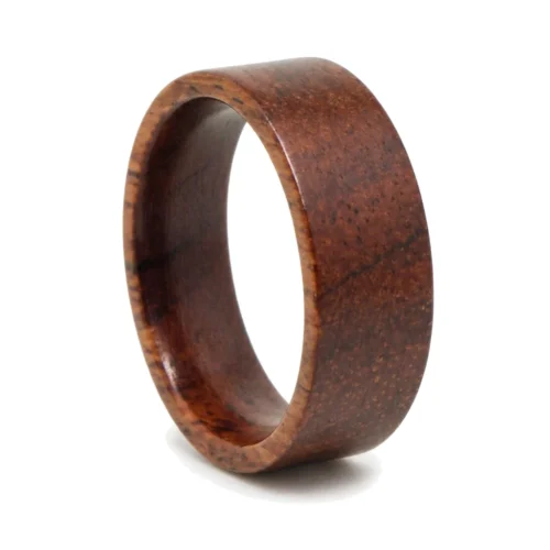 Rosewood 8mm Flat Band Mens Ring