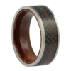 Carbon Fibre Rosewood 8mm Mens Ring