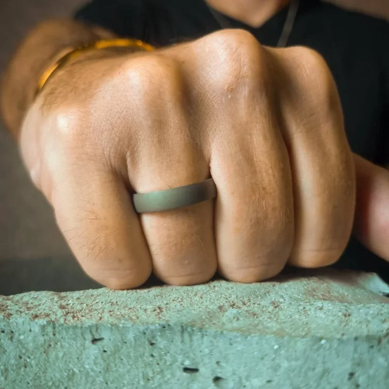 Dark Thin Matte Finish Titanium Dome Men’s Ring