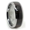 Tungsten and Ebony 8mm Mens Ring