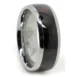 Tungsten and Ebony 8mm Mens Ring