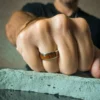 Tungsten and Rosewood 8mm Mens Ring