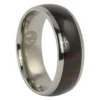 Titanium and Ebony 8mm Mens Ring