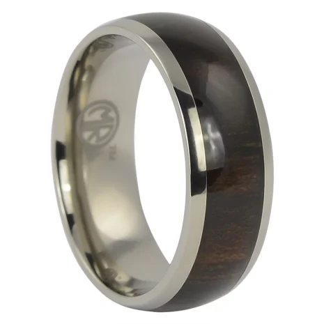 ITR-159-Titanium-and-Ebony-Mens-Ring-video Titanium and Ebony 8mm Mens Ring