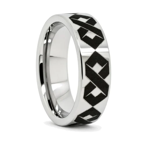 Tungsten Infinity Mens 8mm Promise Ring