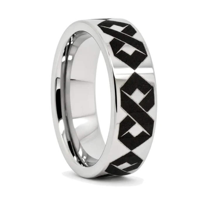 Tungsten Infinity Mens 8mm Promise Ring