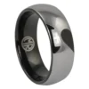 Tungsten Heart 8mm Mens Promise Ring