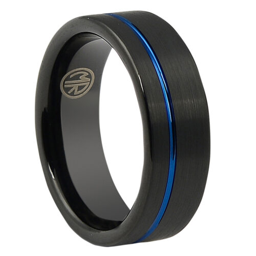 ftr-107-black-and-blue-tungsten-mens-ring