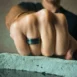 Black And Blue Tungsten 8mm Mens Ring