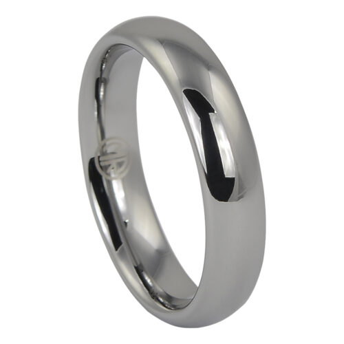 Polished Dome Mens Thin Tungsten Ring