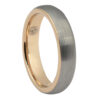 ftr-116-5-brushed-dome-tungsten-ion-rose-gold-mens-ring