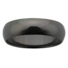 6 mm Polished Half Round Black Zirconium Mens Ring