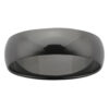 7 mm Polished Half Round Black Zirconium Mens Ring