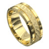 Stunning Yellow Gold Polished Mens Wedding Ring