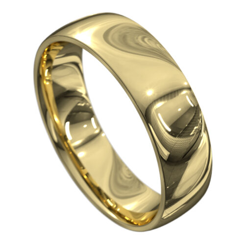 Yellow Gold High Polished Mens Wedding Ring