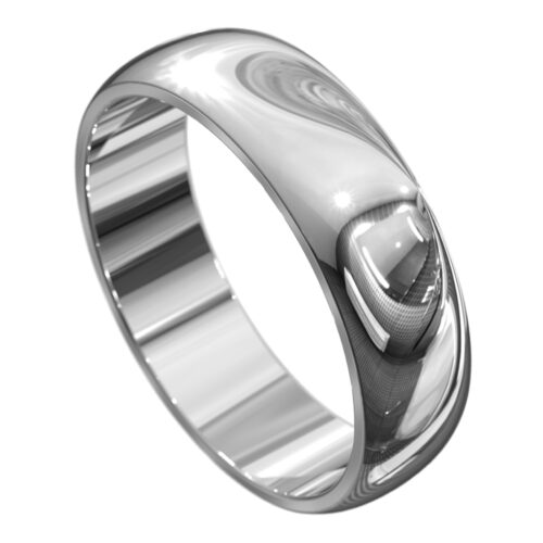 Brilliant White Gold Mens Wedding Ring