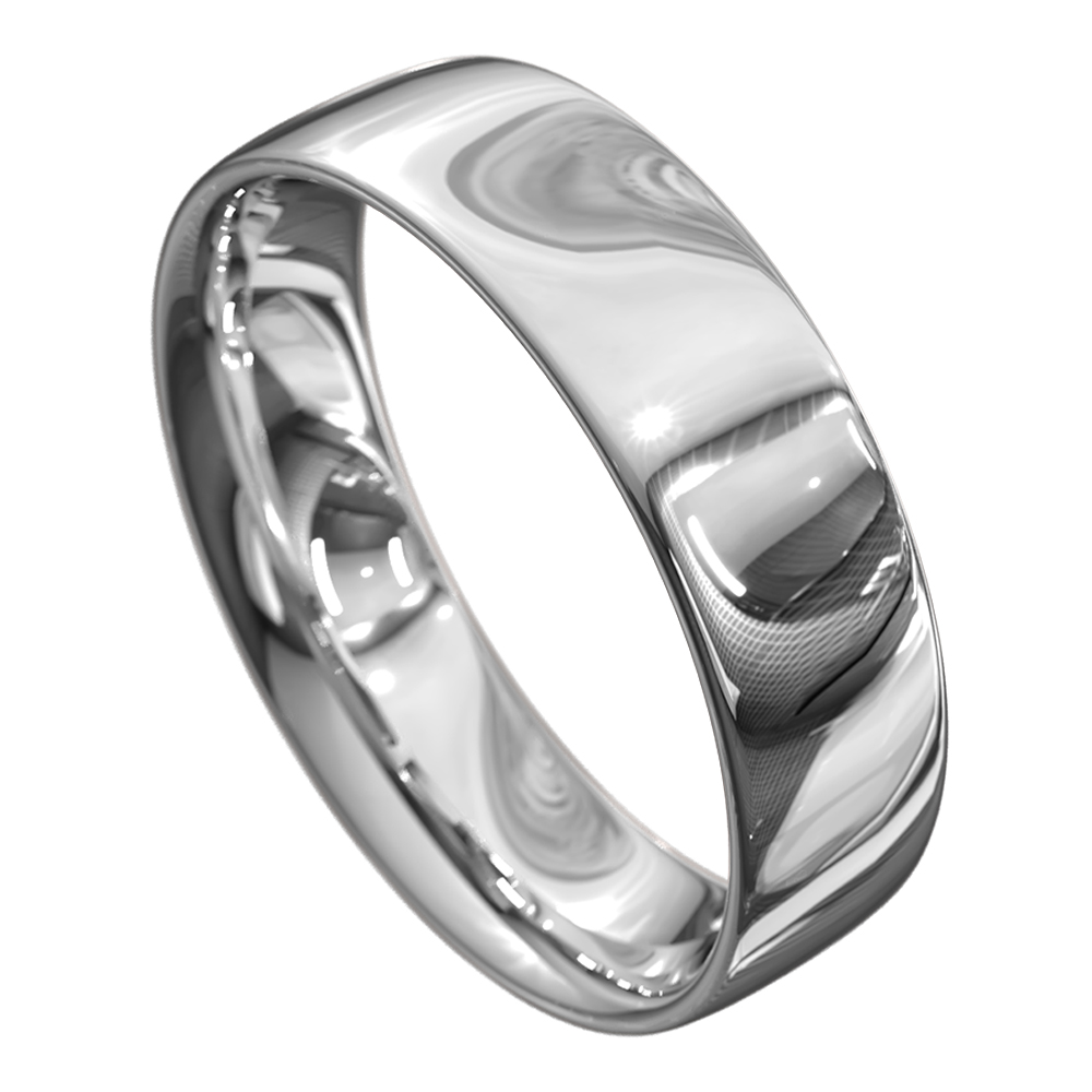 WWCS1120 W Brilliant White Gold Mens Wedding Ring 