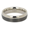 Titanium and carbon fibre mens ring