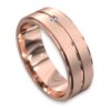 Mens Rose Gold Wedding Rings with Diamond